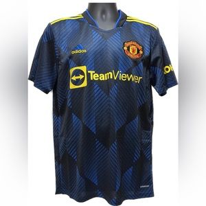 Adidas Manchester United 21/22 Mens SIze M Third Soccer Jersey Blue GM4616 NWT